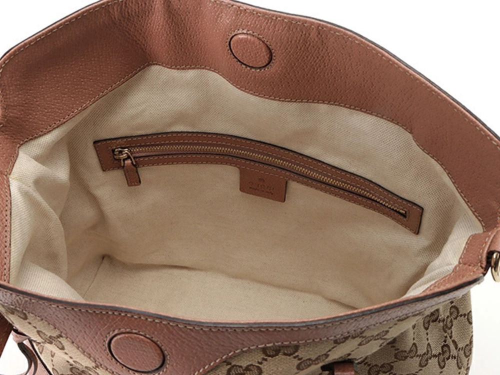 Gucci Bree Convertible Top Handle Bag GG canvas pink leather Brown - Picture 5 of 9